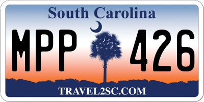 SC license plate MPP426