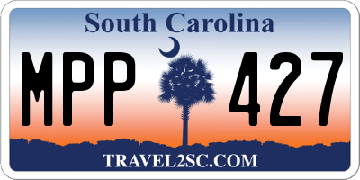 SC license plate MPP427