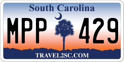 SC license plate MPP429