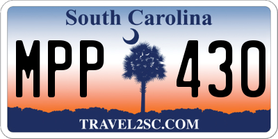 SC license plate MPP430