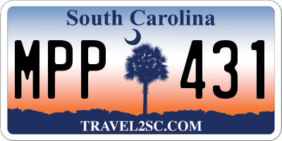 SC license plate MPP431