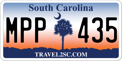SC license plate MPP435