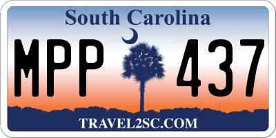SC license plate MPP437