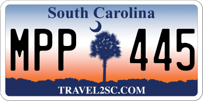 SC license plate MPP445