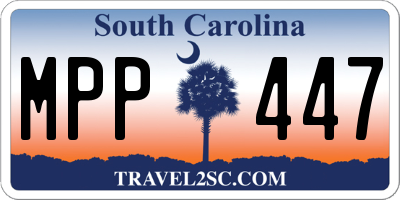SC license plate MPP447