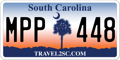 SC license plate MPP448