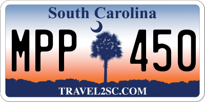 SC license plate MPP450