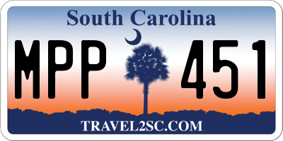 SC license plate MPP451