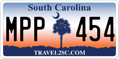 SC license plate MPP454