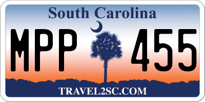 SC license plate MPP455
