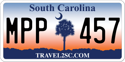 SC license plate MPP457