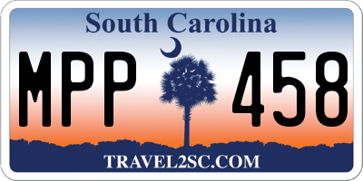 SC license plate MPP458