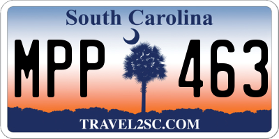 SC license plate MPP463