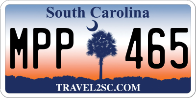 SC license plate MPP465