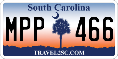 SC license plate MPP466