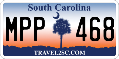 SC license plate MPP468