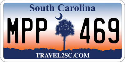 SC license plate MPP469