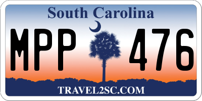 SC license plate MPP476