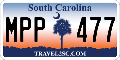 SC license plate MPP477