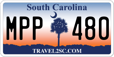 SC license plate MPP480