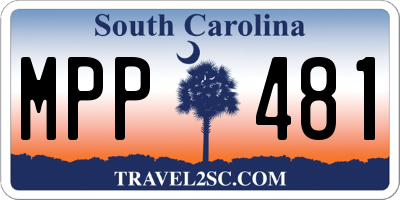 SC license plate MPP481