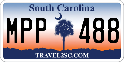 SC license plate MPP488