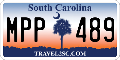 SC license plate MPP489