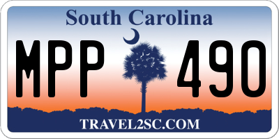 SC license plate MPP490