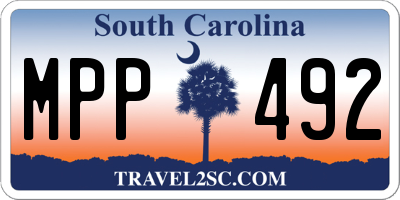 SC license plate MPP492
