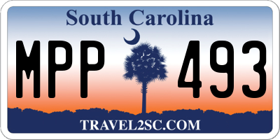 SC license plate MPP493