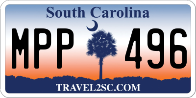 SC license plate MPP496