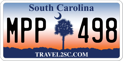 SC license plate MPP498