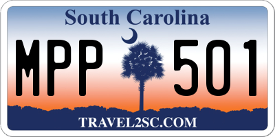SC license plate MPP501