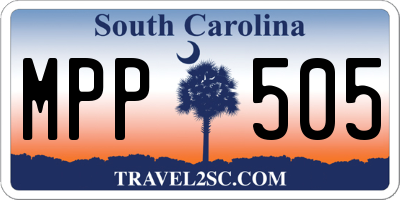 SC license plate MPP505