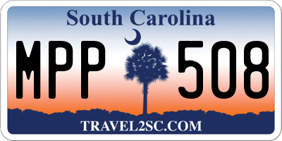 SC license plate MPP508