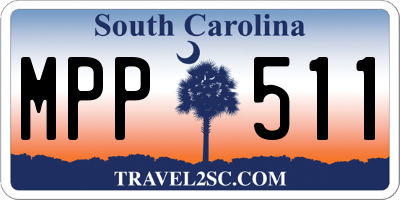 SC license plate MPP511