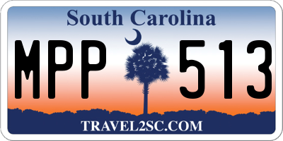 SC license plate MPP513