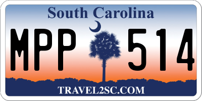 SC license plate MPP514