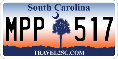 SC license plate MPP517