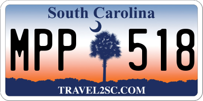 SC license plate MPP518