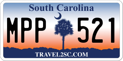SC license plate MPP521