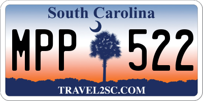 SC license plate MPP522