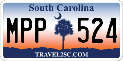 SC license plate MPP524