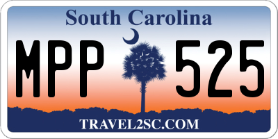SC license plate MPP525