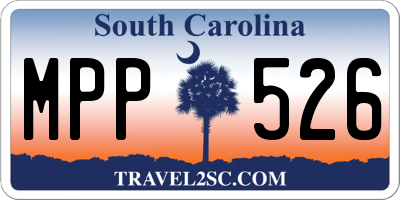 SC license plate MPP526