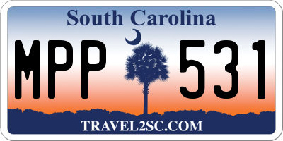 SC license plate MPP531