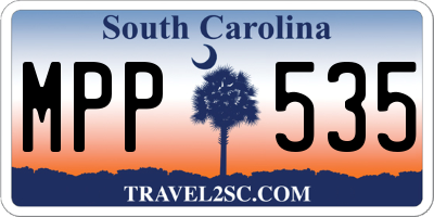 SC license plate MPP535