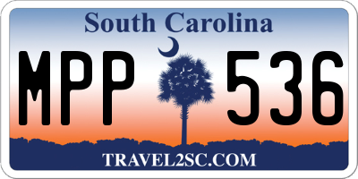 SC license plate MPP536