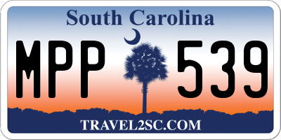 SC license plate MPP539
