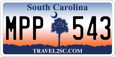 SC license plate MPP543